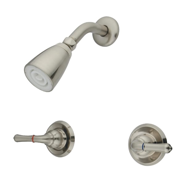 Shower Faucet, Brushed Nickel, Wall Mount